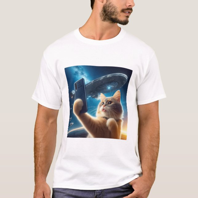 Cat UFO Selfie: Return / Herren Tshirt #2 (Front)