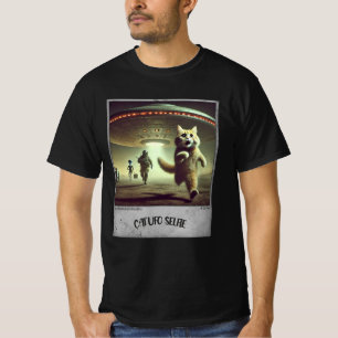 Cat UFO Selfie: Scared Kitty (Man t-shirt) #03 T-Shirt
