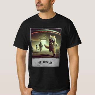 Cat UFO Selfie: Scared Kitty (Man t-shirt) #03 T-Shirt