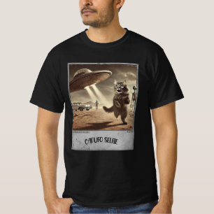 Cat UFO Selfie: Scared Kitty (Man t-shirt) #06 T-Shirt