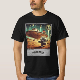 Cat UFO Selfie: Scared Kitty (Man t-shirt) #10 T-Shirt