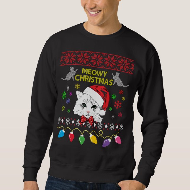 Cat Ugly Christmas Sweater (Front)