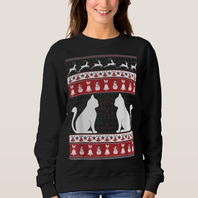 Cat Ugly Christmas Sweater Xmas (Front)