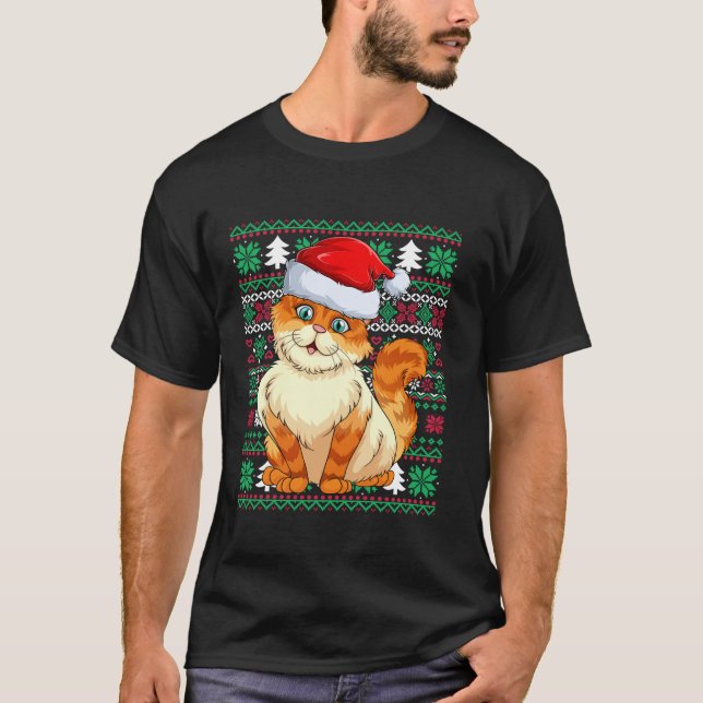 Cat Ugly Christmas Sweaters for Santa Lovers Funny (Front)