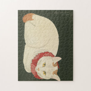 Cat Ukiyo-e print, early 1900s Jigsaw Puzzle