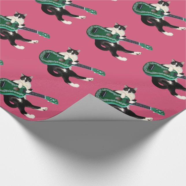 Cat Ukulele Wrapping Paper (Corner)