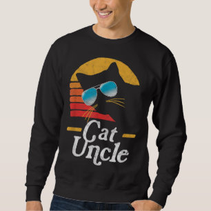 Cat Uncle Vintage 80s Style Cat Retro Sunglasses D Sweatshirt