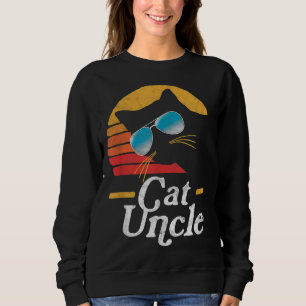 Cat Uncle Vintage 80s Style Cat Retro Sunglasses D Sweatshirt