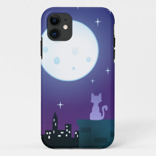 Cat Under the Moonlight iPhone 11 Case
