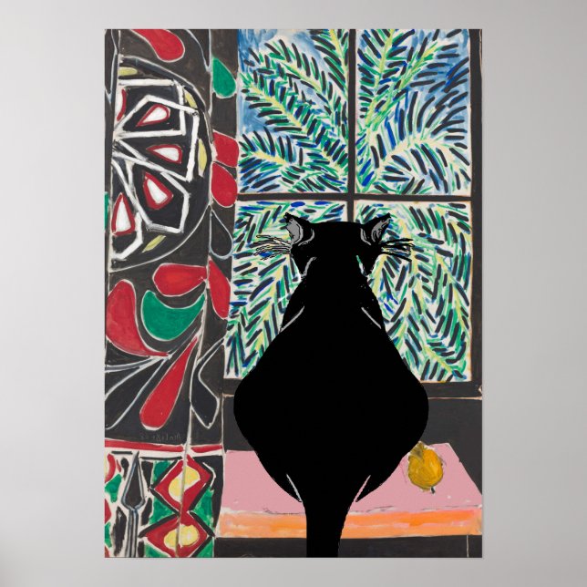 Cat Under Window, add text Poster (Front)