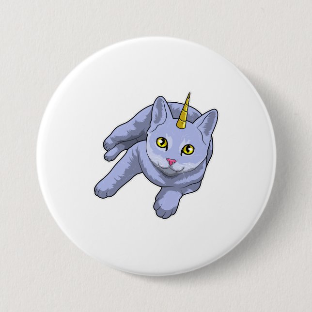 Cat Unicorn 7.5 Cm Round Badge (Front)