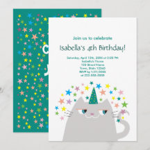 Cat Unicorn Cute Girl's Birthday