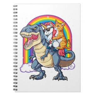 Cat Unicorn Dinosaur T rex Kitten lover Notebook