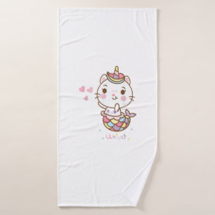 Cat Unicorn shirt - Unicat Mermaid Cat I believe i Bath Towel