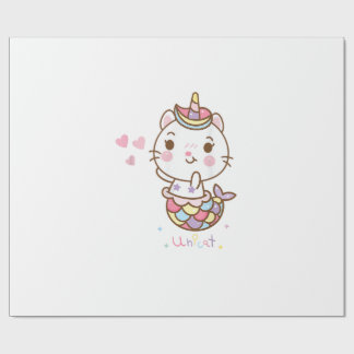 Cat Unicorn shirt - Unicat Mermaid Cat I believe i Wrapping Paper