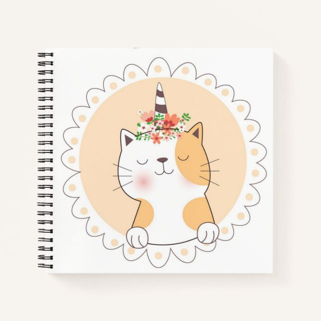 Cat Unicorn Sketchbook Notebook (Front)