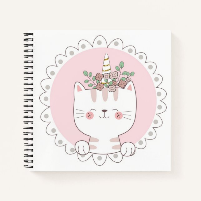 Cat Unicorn Sketchbook Notebook (Front)