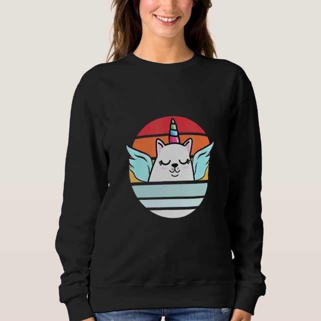 Cat Unicorn T Sweatshirt (Front)