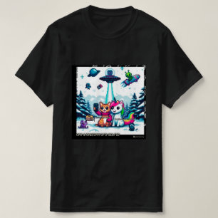 Cat & Unicorn UFO Selfie: Big Meeting #1 T-Shirt