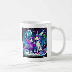 Cat & Unicorn UFO Selfie: Big Meeting Mug