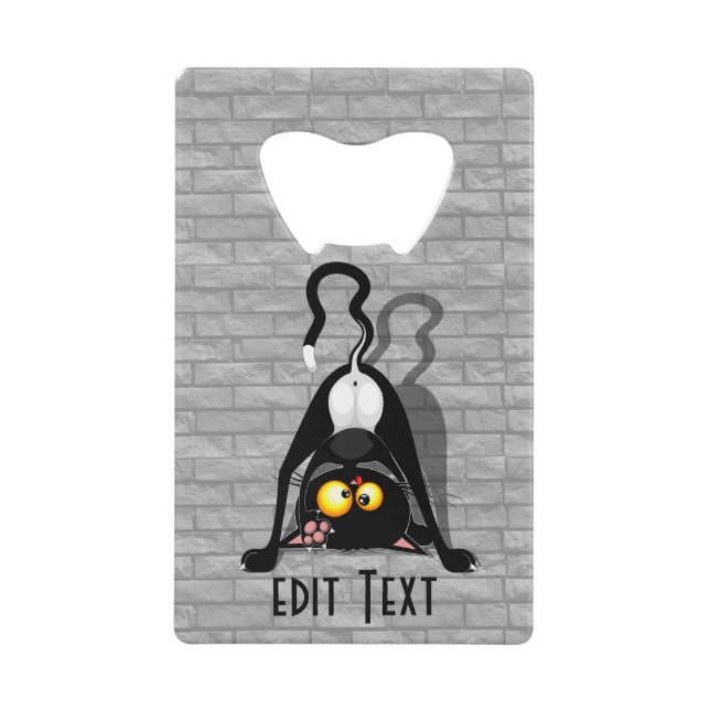 Cat Upside Down Funny Cartoon Character (Front)