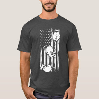 Cat US Flag Cats America Flag Cat Patriotic Cat Lo T-Shirt
