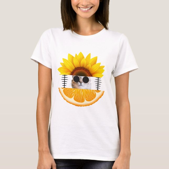 Cat Vacation Summer T-Shirt (Front)
