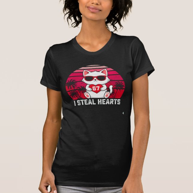 Cat Valentine PNG Sublimation Design T-Shirt (Front)