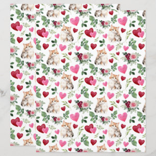 Cat Valentine Scrapbook Paper