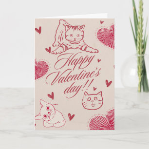 Cat valentine's day cards