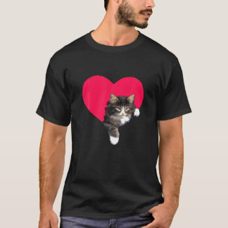 Cat Valentine's Day Cute Kitty Valentine Gifts Cat T-Shirt