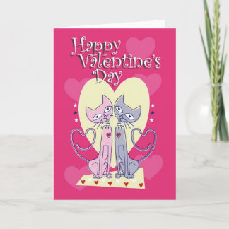 Cat Valentine's Day Holiday Card