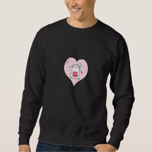 Cat Valentines Day Love Letter Heart Kitten Love C Sweatshirt