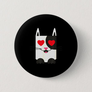 Cat Valentines Day Shirt Kitty Valentine Gift 6 Cm Round Badge