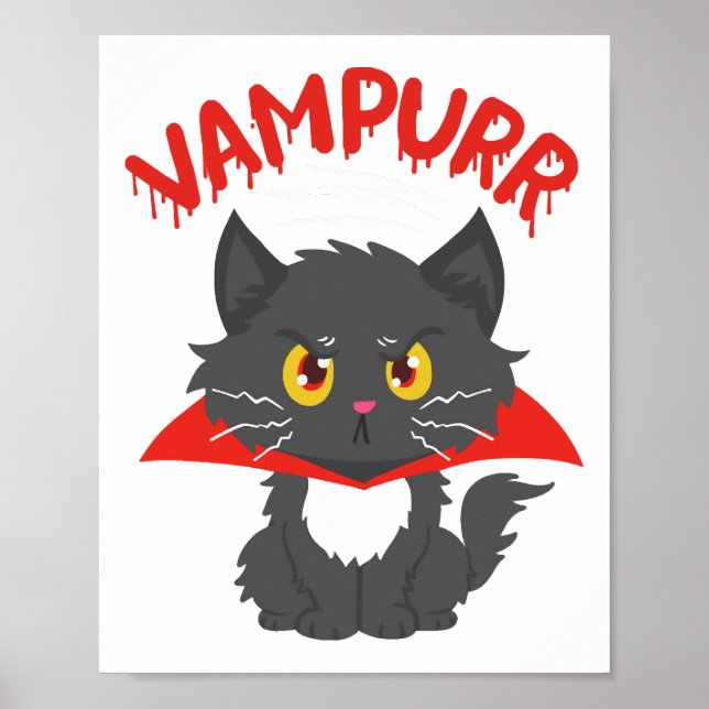 Cat Vampire Halloween Poster (Front)