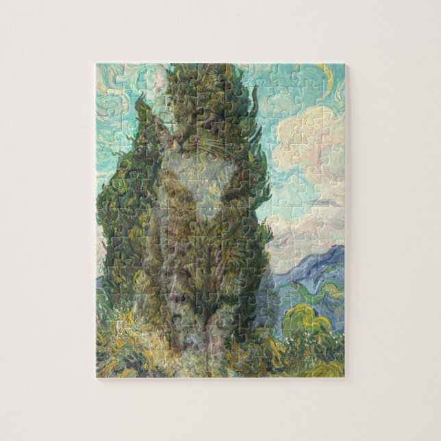 Cat Van Gogh Jigsaw Puzzle (Vertical)