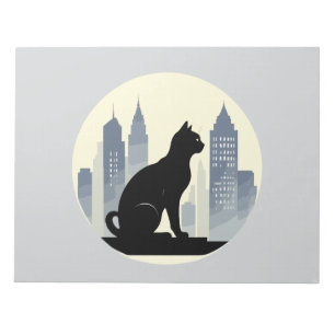 Cat Vector Art Animal Modern Urban Graphic City Notepad