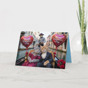 Cat Venice Valentine's Day Card