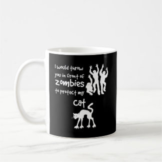 Cat Versus Zombies Funny Horror Cat Lovers Coffee Mug