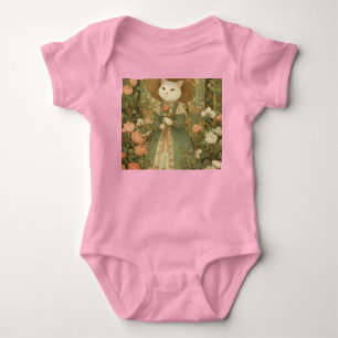 Cat - Victorian Cat Lady Rosewood Baby Bodysuit