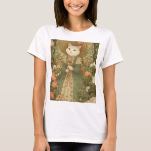 Cat - Victorian Cat Lady Rosewood T-Shirt