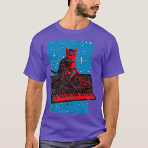 Cat  Vintage Analogue Synthesizer Synth Nerd Gear T-Shirt