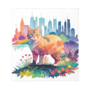 Cat Vintage Animal Nature Environment Art Painting Notepad