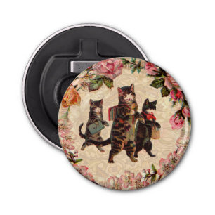Cat Vintage Pretty Antique Kittens Bottle Opener