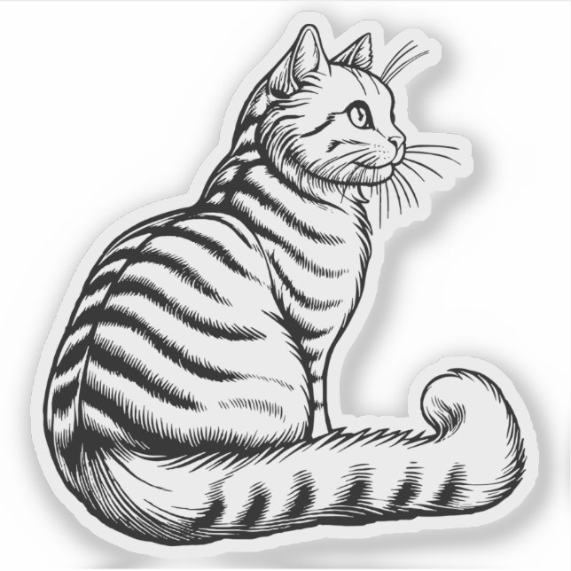 Cat vinyl sticker (Front)
