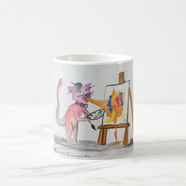 Cat Vomit Artist Coffee Mug (Center)