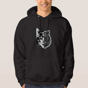 Cat Vs Tiger Animal Graphic Hoodie