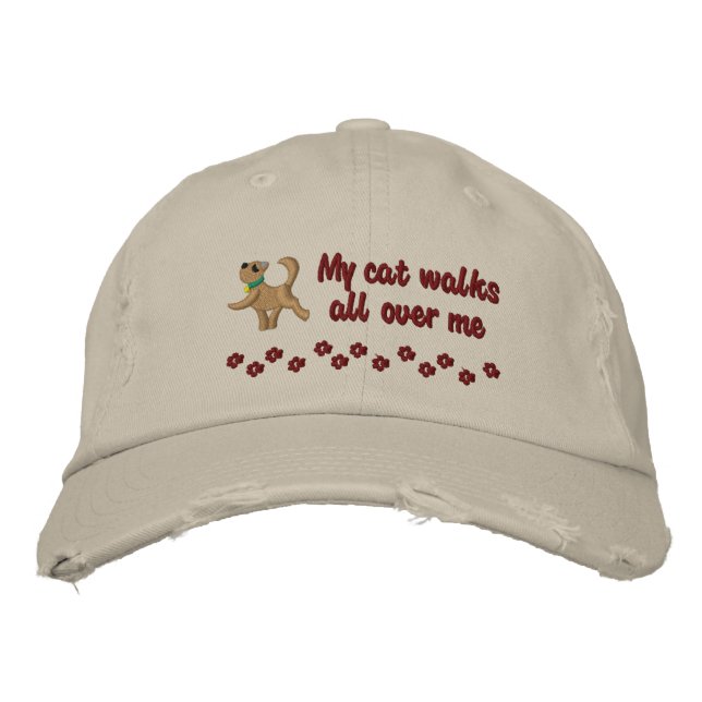 Cat Walk Embroidered Hat (Front)