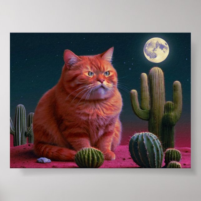 Cat wall art - poster for cat lover (Front)