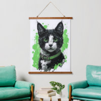 cat wall hangging tapestry art kitten cute kitty